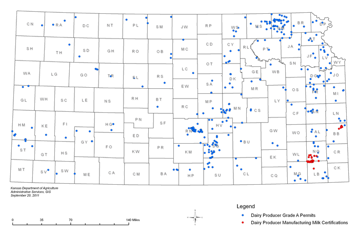 Dairy Farm Locations Map