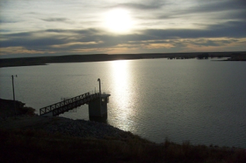 Sunset at HorseThief Reservoir