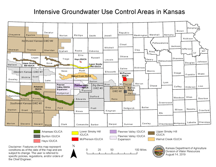 Intensive Groundwater Use Control Area Map